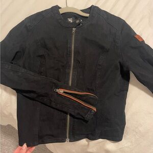 Vintage Harley Davidson denim moto jacket